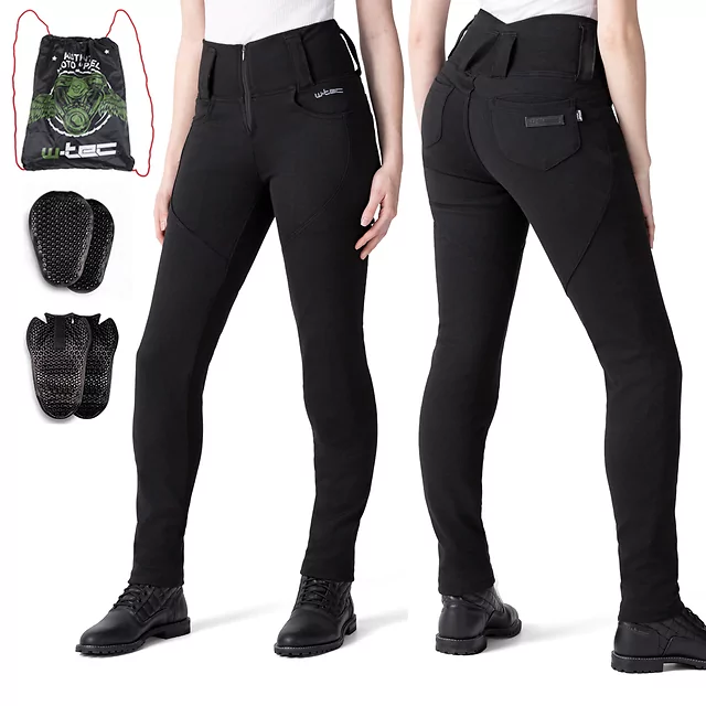 Dámske moto legíny W-TEC Nombutta s aramidom - čierna