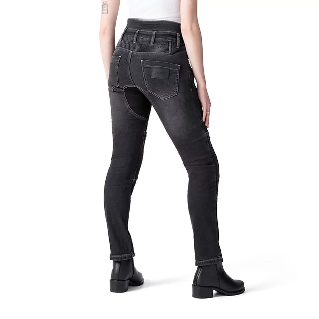 Dámske moto jeansy W-TEC Biterilla Eva Lady - čierna