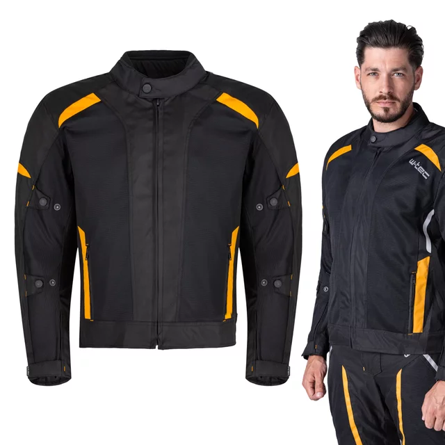 Pánska letná moto bunda W-TEC Tosheck - čierno-žltá