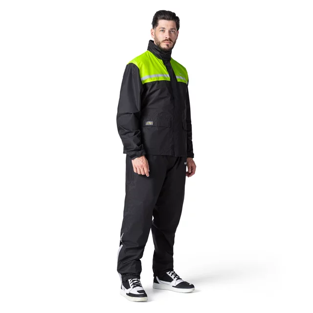 Moto pláštenka W-TEC Rinstop - čierna-fluo