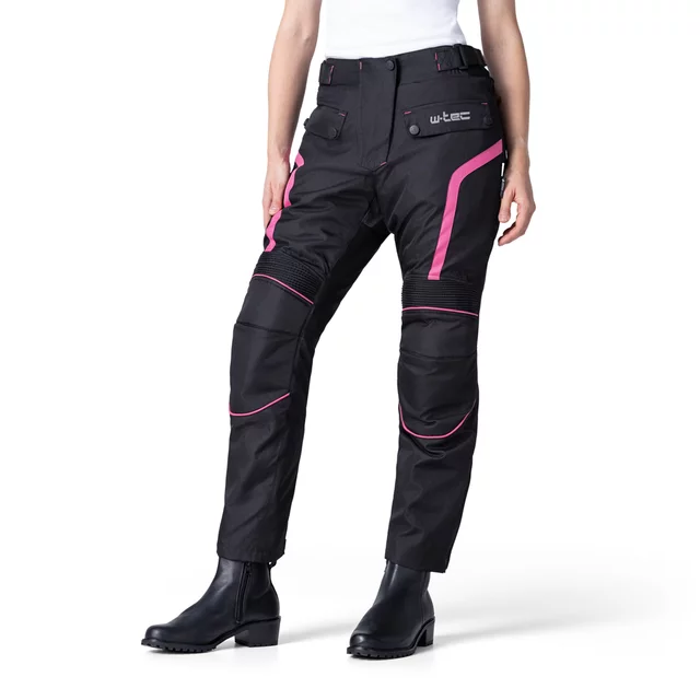 Dámske moto nohavice W-TEC Durmanes Lady - čierno-ružová