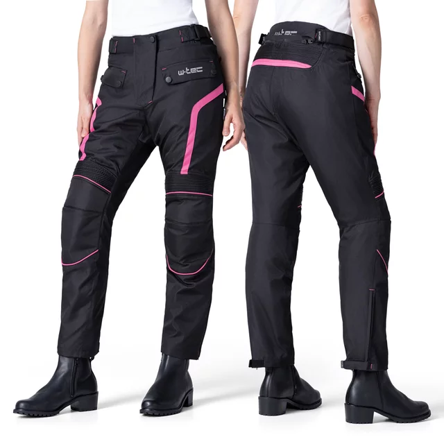 Dámske moto nohavice W-TEC Durmanes Lady - čierno-ružová - čierno-ružová