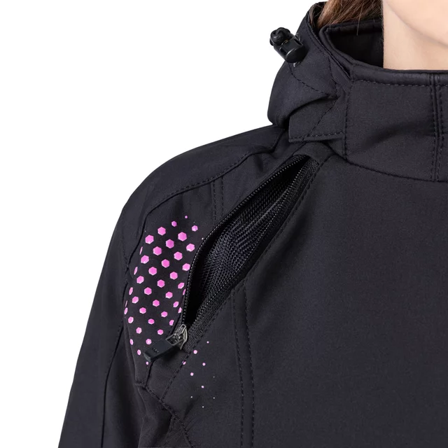 Dámska softshellová moto bunda W-TEC Annorack Lady - čierno-piesková