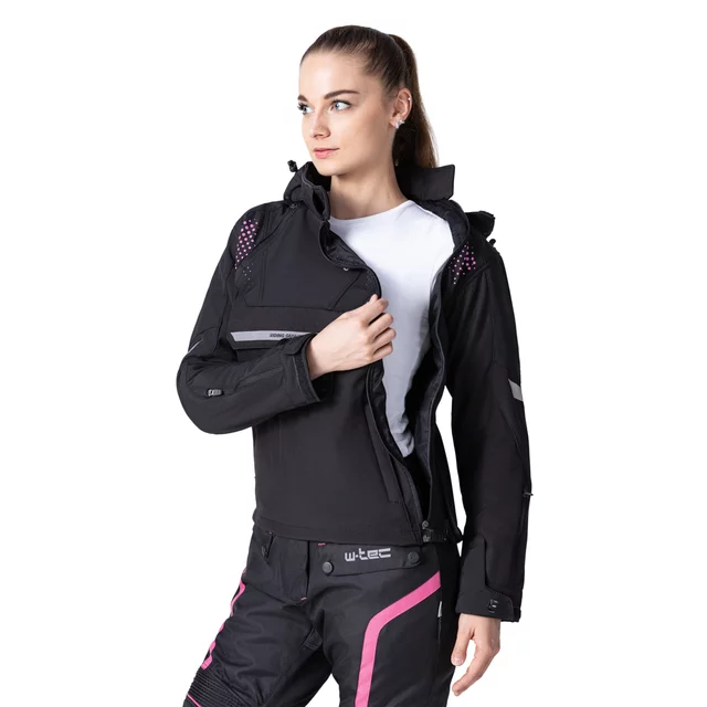 Dámska softshellová moto bunda W-TEC Annorack Lady - čierno-piesková