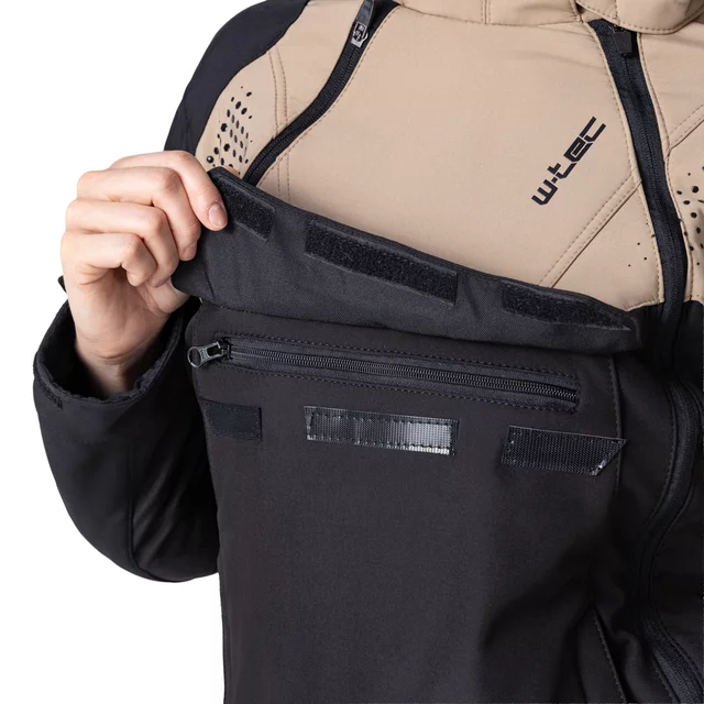 Dámska softshellová moto bunda W-TEC Annorack Lady - čierno-piesková