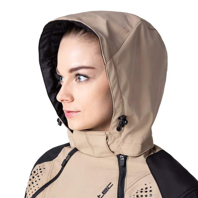 Dámska softshellová moto bunda W-TEC Annorack Lady - čierno-piesková