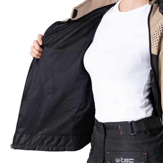 Dámska softshellová moto bunda W-TEC Annorack Lady - čierno-piesková