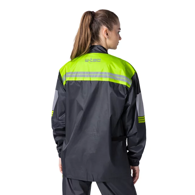 Moto pláštenka W-TEC Igava - čierna-fluo zelená