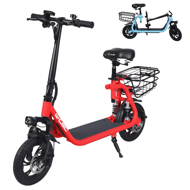 Elektrická kolobežka W-TEC Billar II 500W 12" - 2. akosť - červená - červená