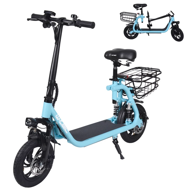 Elektrická kolobežka W-TEC Billar II 500W 12" - 2. akosť - červená - modrá