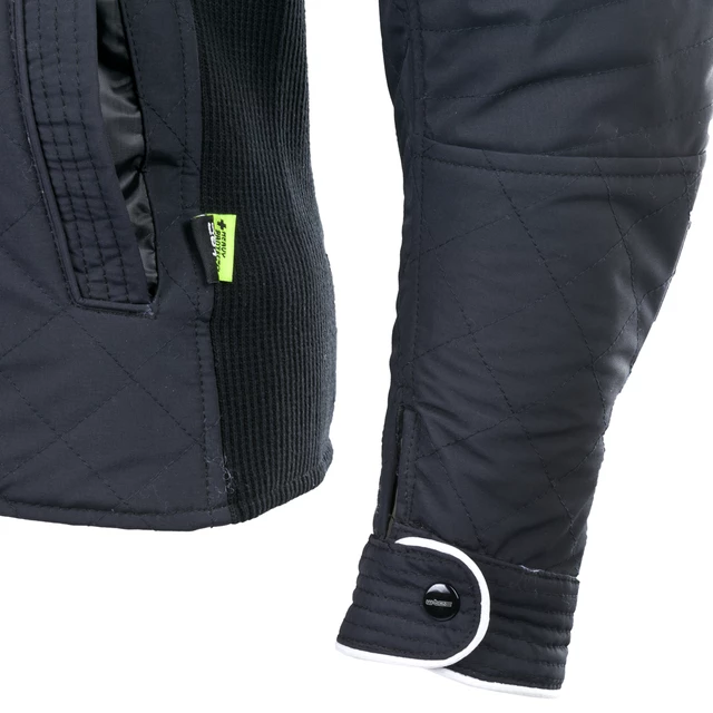 Pánska dlhá moto bunda W-TEC Glomnitz - čierno-zelená