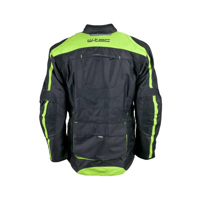 Pánska dlhá moto bunda W-TEC Glomnitz - čierno-zelená