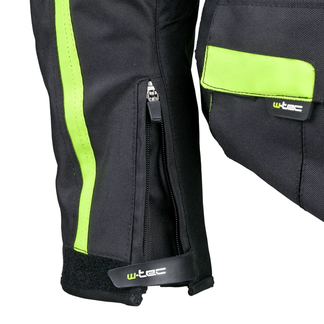 Pánska dlhá moto bunda W-TEC Glomnitz - čierno-zelená