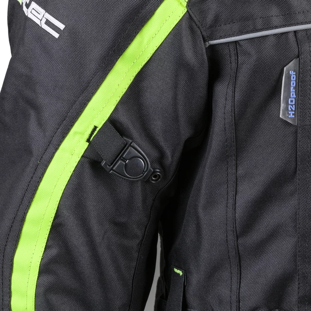 Pánska dlhá moto bunda W-TEC Glomnitz - čierno-zelená