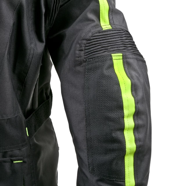 Pánska dlhá moto bunda W-TEC Glomnitz - čierno-zelená