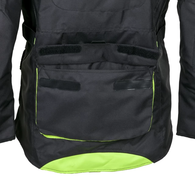 Pánska dlhá moto bunda W-TEC Glomnitz - čierno-zelená