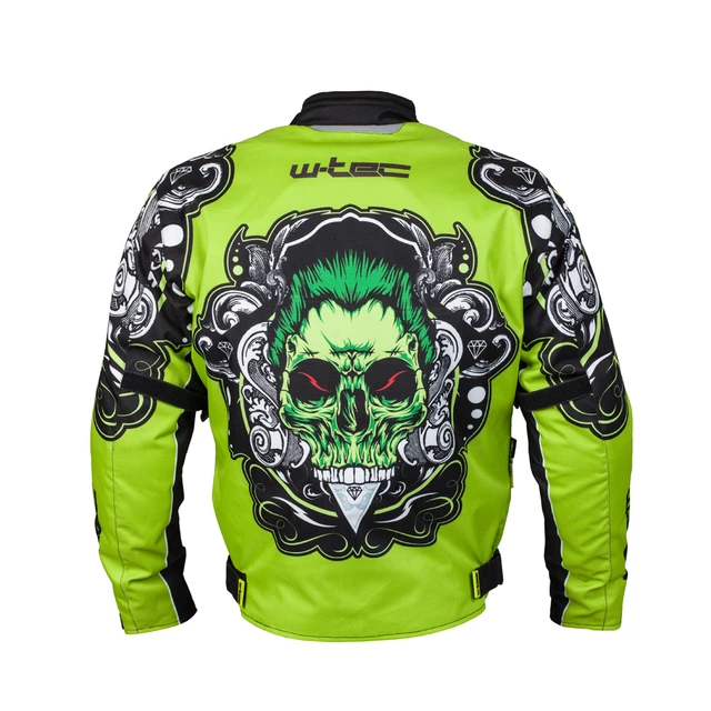 Moto bunda W-TEC Daemon - zelená s potlačou