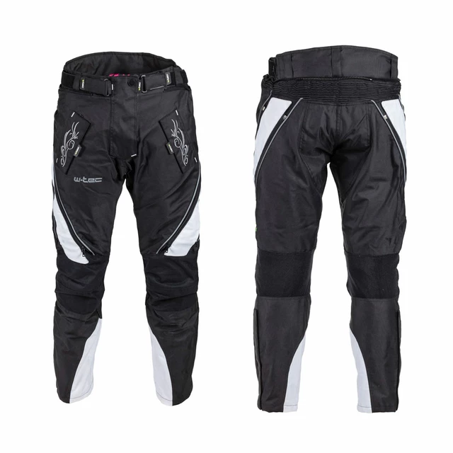 Dámske moto nohavice W-TEC Kaajla - čierno-biela - čierno-biela