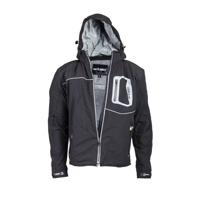 Pánska softshell moto bunda W-TEC Borozef - čierno-zelená