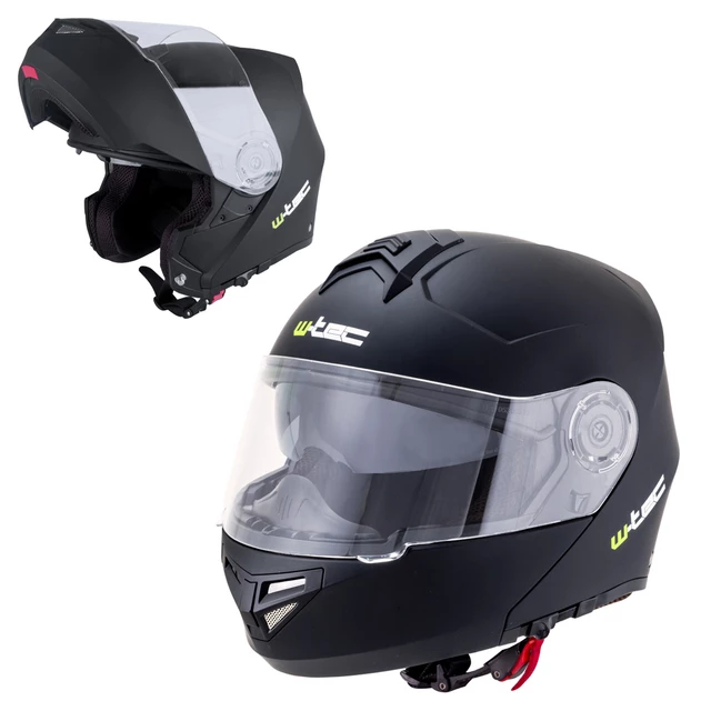 Výklopná moto prilba W-TEC Vexamo - 2.akosť - čierno-šedá