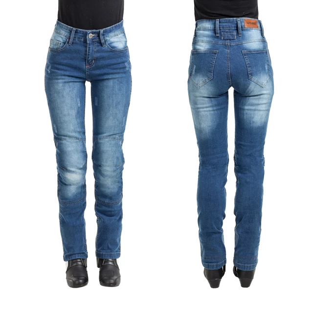 Dámske moto jeansy W-TEC Panimali - 2. akosť - modrá