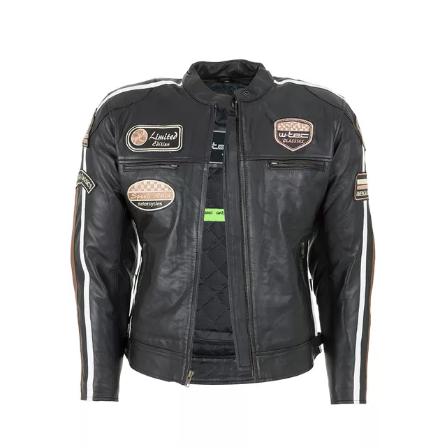 Dámska kožená moto bunda W-TEC Sheawen Lady Black