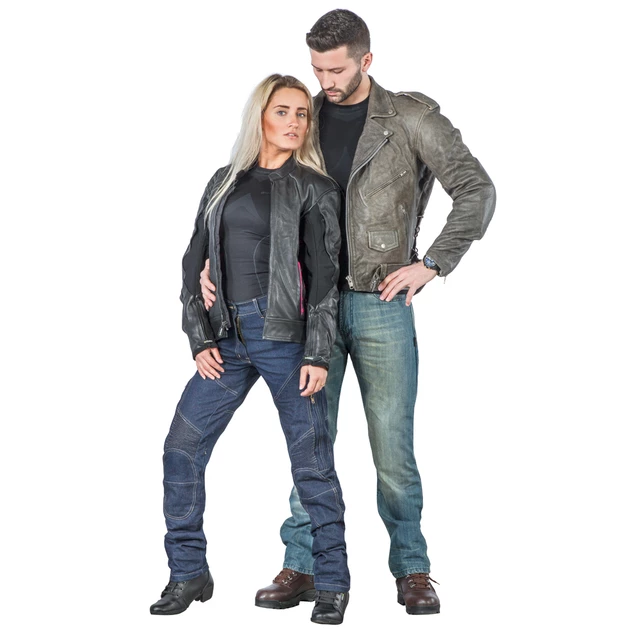 Dámske kožené moto topánky W-TEC Jartalia - čierna