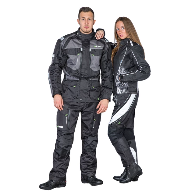 Dámske moto nohavice W-TEC Kaajla - čierno-biela
