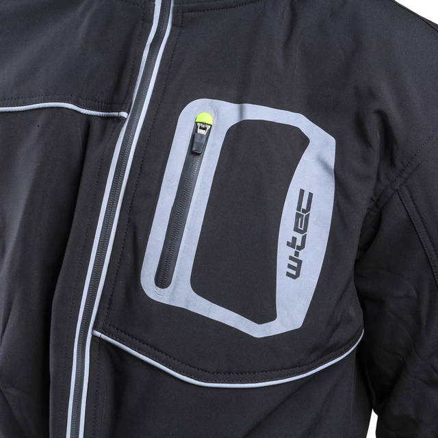 Pánska softshell moto bunda W-TEC Borozef - čierno-zelená