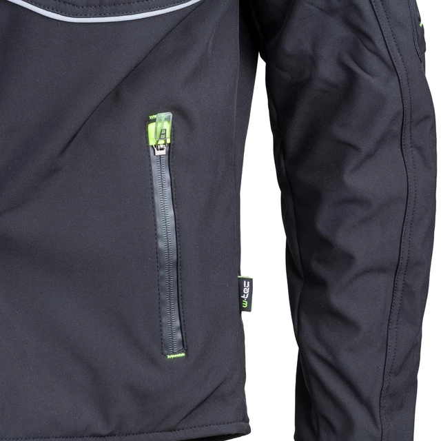 Pánska softshell moto bunda W-TEC Borozef - čierno-zelená