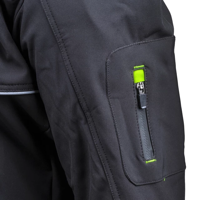 Pánska softshell moto bunda W-TEC Borozef - čierno-zelená