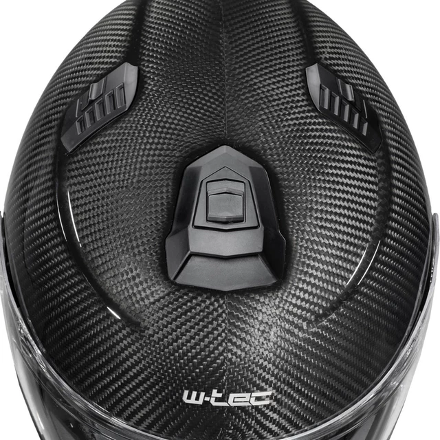 Výklopná moto prilba W-TEC Tensiler - 2. akosť - karbón lesk
