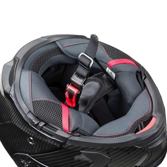 Výklopná moto prilba W-TEC Tensiler - 2. akosť - karbón lesk