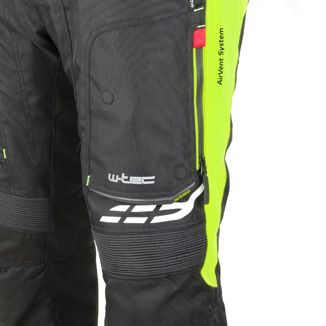Dámske moto nohavice W-TEC Spirital Lady - čierna-fluo žltá