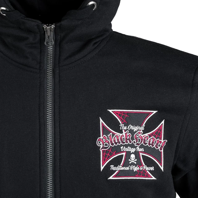 Pánska mikina W-TEC Black Heart Vintage Iron Hoodie - čierna