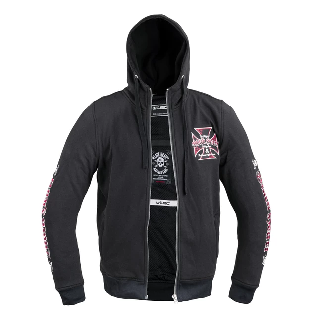 Pánska mikina W-TEC Black Heart Vintage Iron Hoodie - čierna