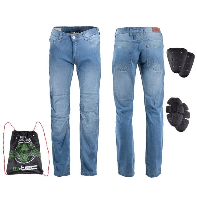 Pánske moto jeansy W-TEC Shiquet - modrá - modrá