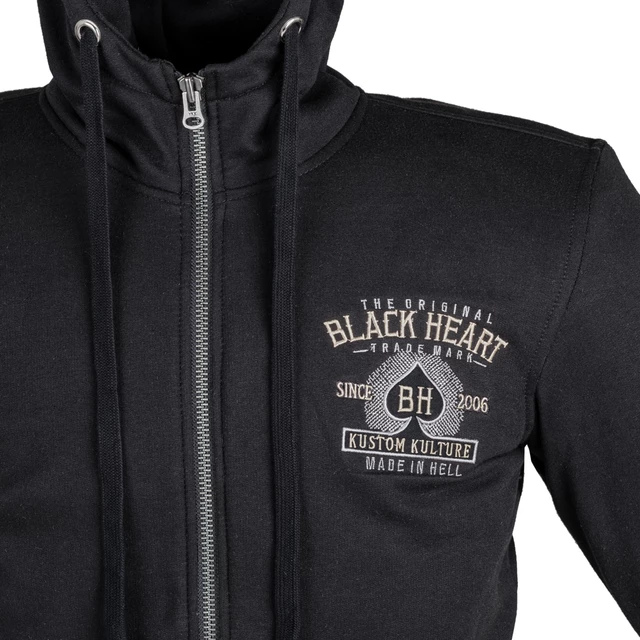 Pánska mikina W-TEC Black Heart Kustom Kulture Hoodie s aramidom - čierna