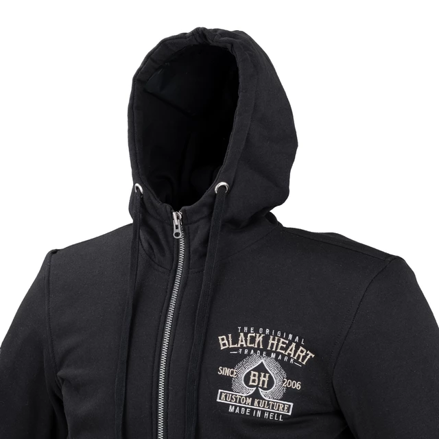 Pánska mikina W-TEC Black Heart Kustom Kulture Hoodie s aramidom - čierna