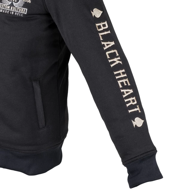 Pánska mikina W-TEC Black Heart Kustom Kulture Hoodie s aramidom - čierna
