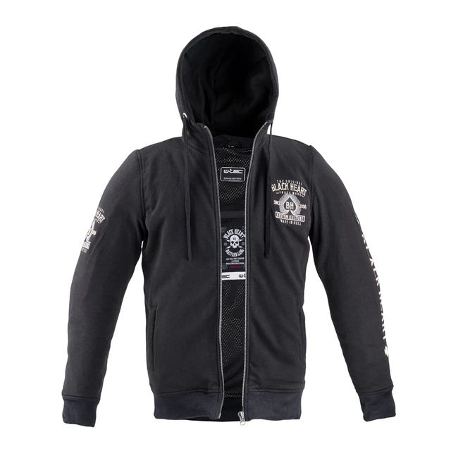 Pánska mikina W-TEC Black Heart Kustom Kulture Hoodie s aramidom - čierna
