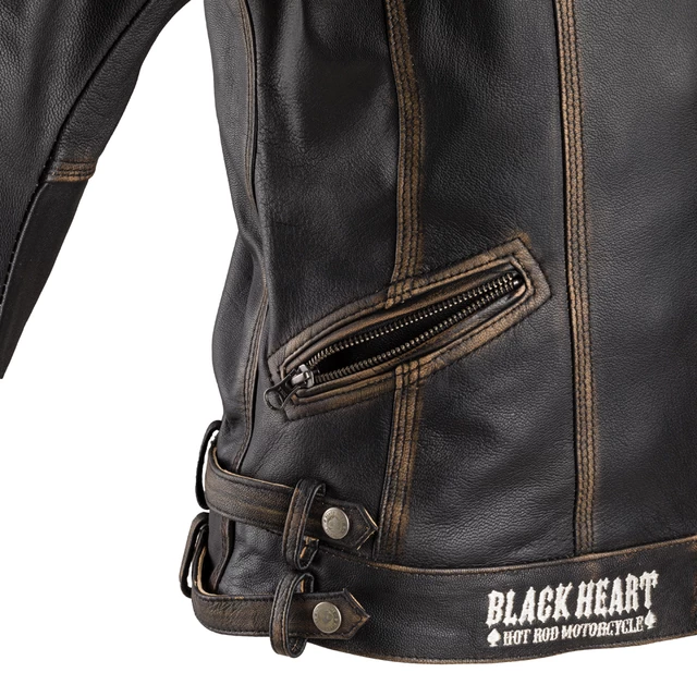 Dámska kožená moto bunda W-TEC Black Heart Lizza - 2.akosť - vintage hnedá