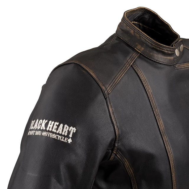 Dámska kožená moto bunda W-TEC Black Heart Lizza - 2.akosť - vintage hnedá