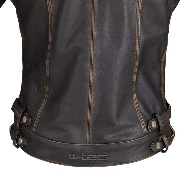 Dámska kožená moto bunda W-TEC Black Heart Lizza - 2.akosť - vintage hnedá