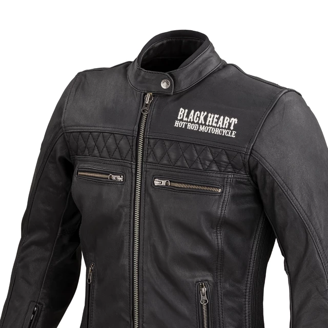 Dámska kožená moto bunda W-TEC Black Heart Raptura - 2. akosť - čierna