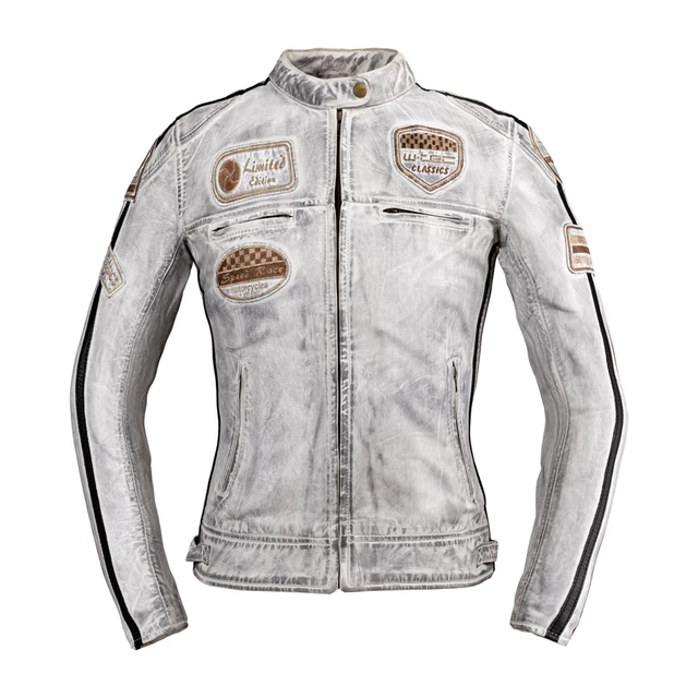 Dámska kožená moto bunda W-TEC Sheawen Lady White New - biela - biela