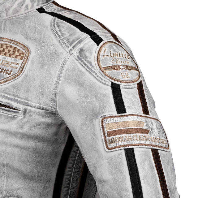 Dámska kožená moto bunda W-TEC Sheawen Lady White New - biela