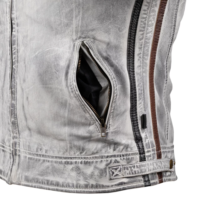 Dámska kožená moto bunda W-TEC Sheawen Lady White New - biela