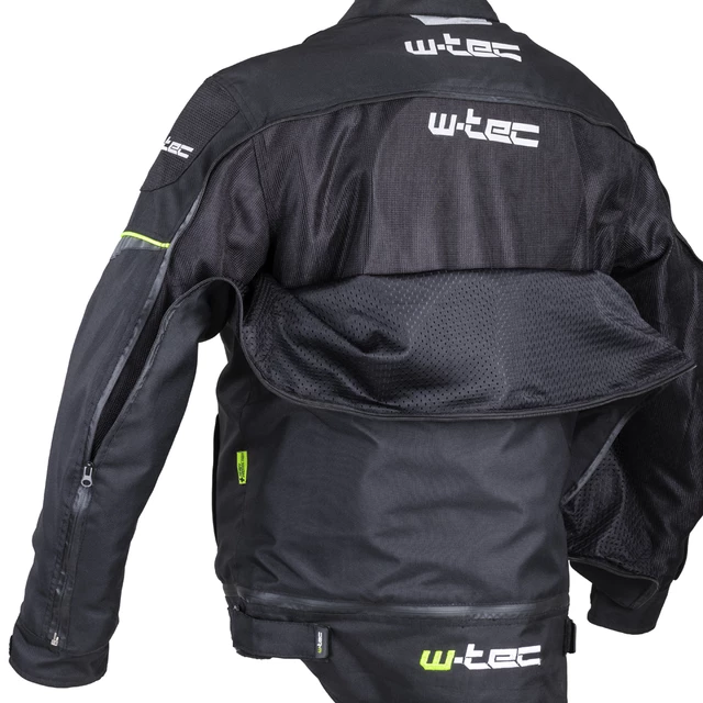 Pánska moto bunda W-TEC Progair - čierna-fluo