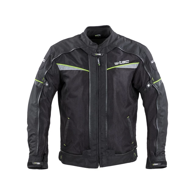 Pánska moto bunda W-TEC Progair - čierna-fluo